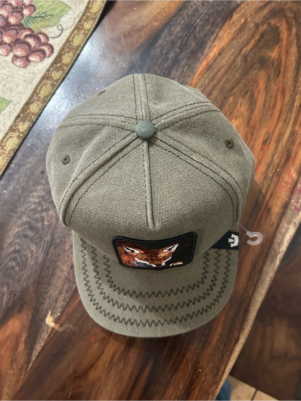 Goorin Bros Olive Green Fox Patch Cap